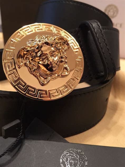 black versace belt gold buckle